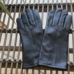 Genuine leather winter gloves